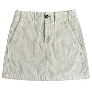 Faherty Mini Skirt Surplus Stretch Organic CottonBlend Hike Camp Lark Women’s 6